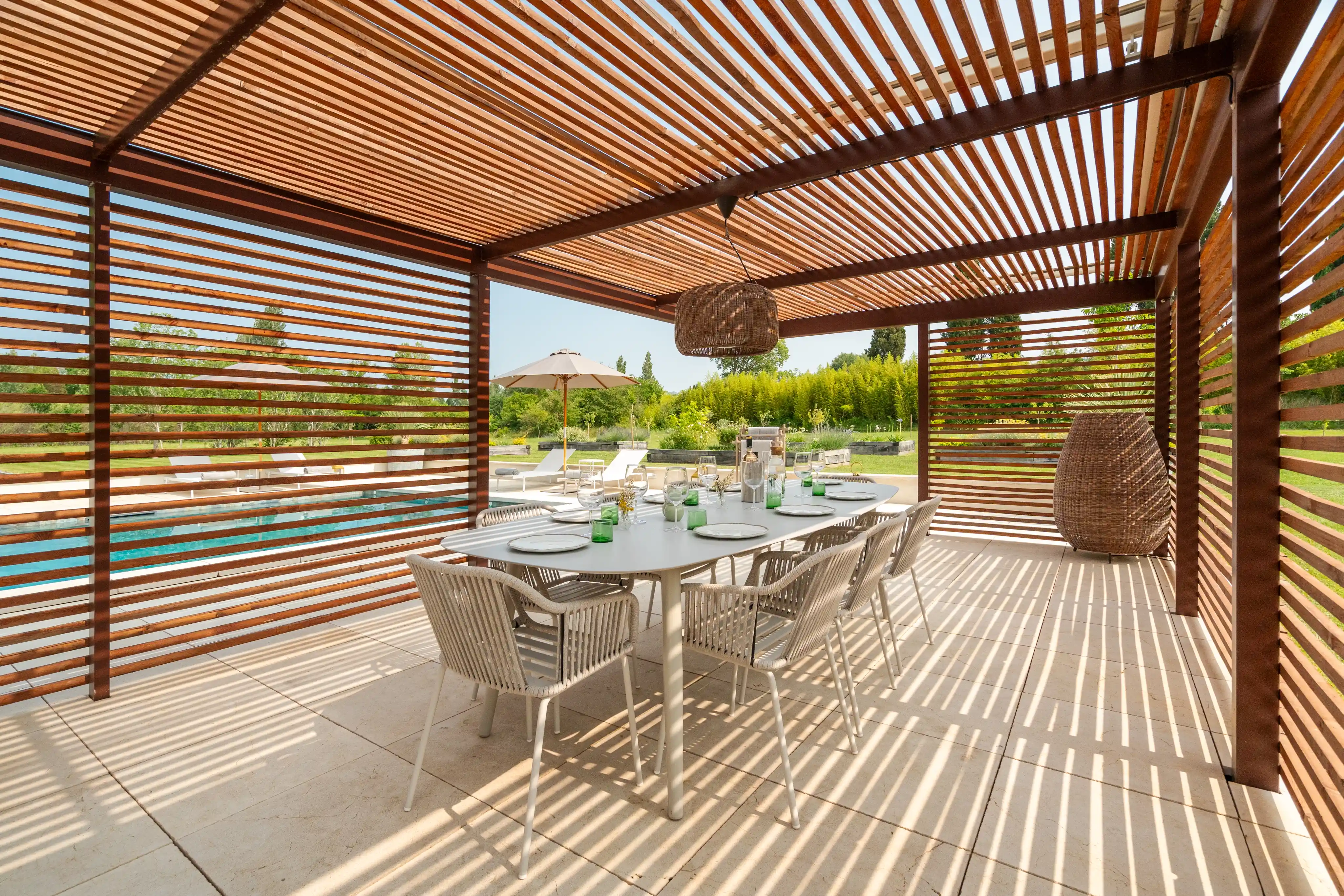 Pool & pool house area