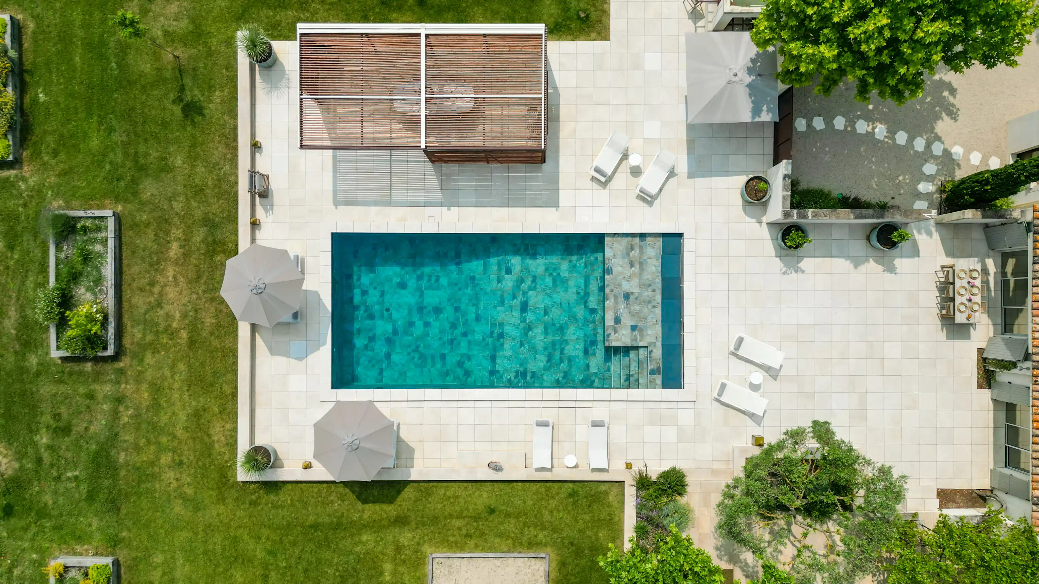 Pool & pool house area