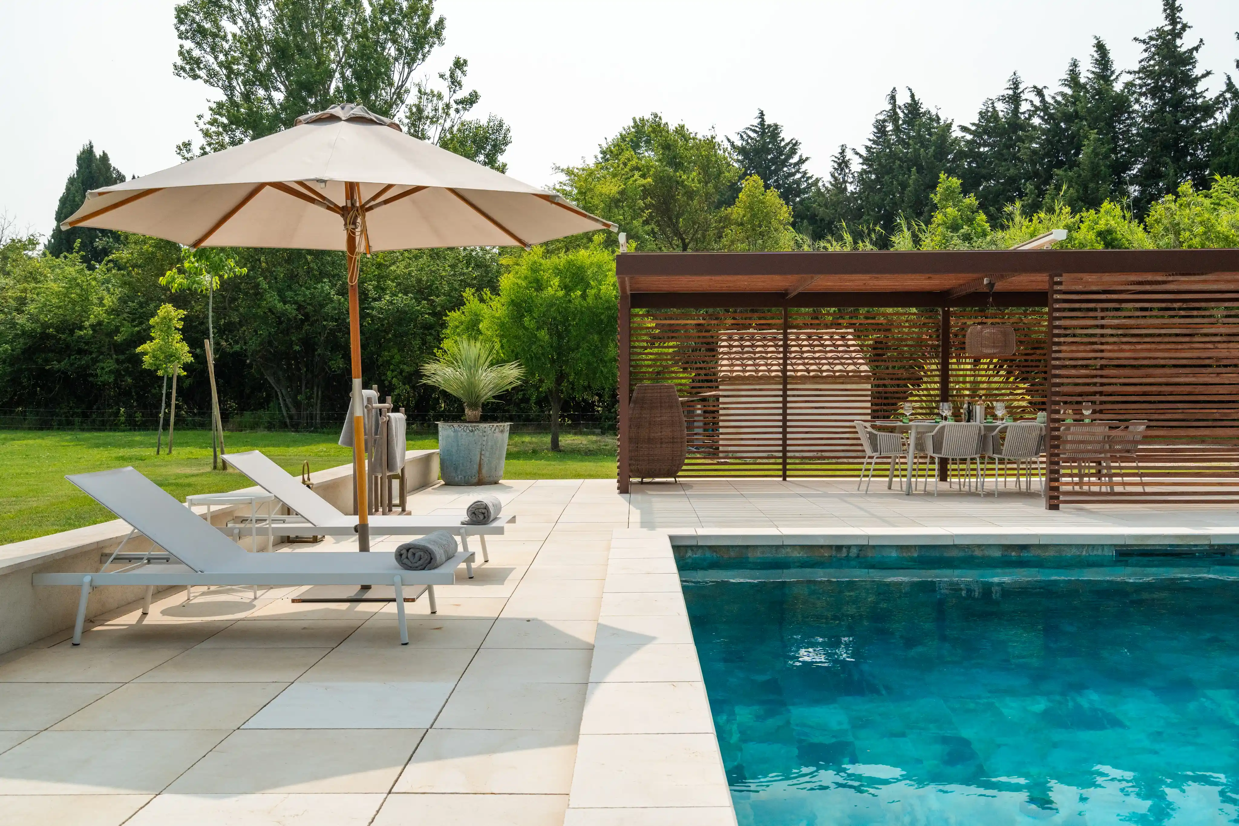 Pool & pool house area